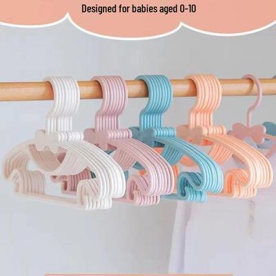 Kunststoff Kleiderbügel für Babys & Kinder - Langlebiges, Verdicktes Design mit Schleife für Zuhause & Trocknen