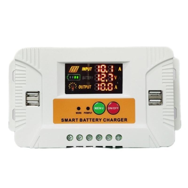 Backlight LCD Solar Charge Controllers with Small Algorithm High Efficiency Device for Home Marine Off Power System