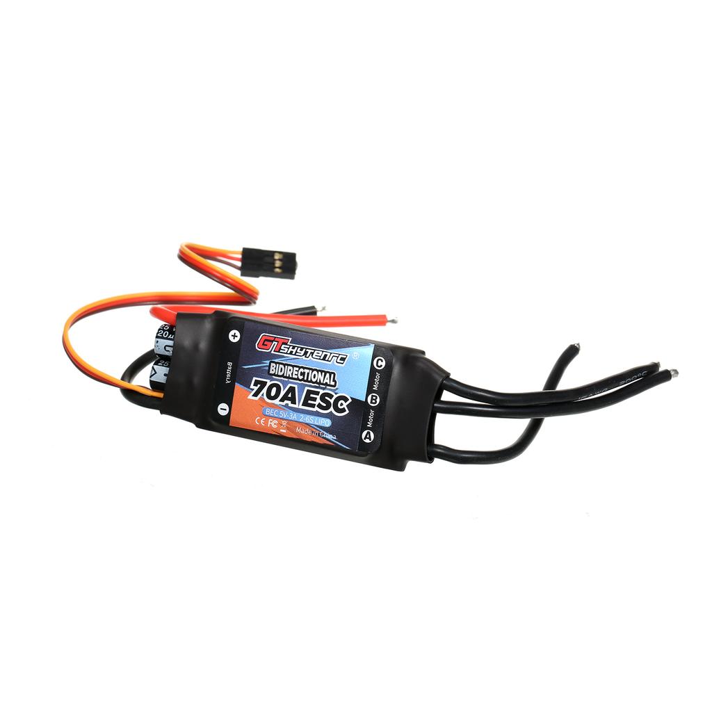 GTSKYTENRC ESC bidireccional 70A sin escobillas para coche/barco/barco de Control remoto
