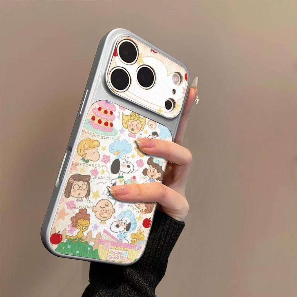Cute second change is suitable for 17promax mobile phone case 16pro new 15 leather 14 large windows 13 girl 12x