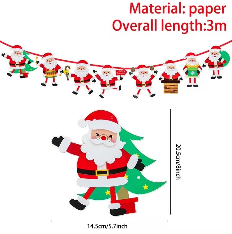 Christmas Banner Garland Merry Christmas Decorations For Home 2026 Christmas Ornaments Xmas Navidad Noel Gifts New Year 2026