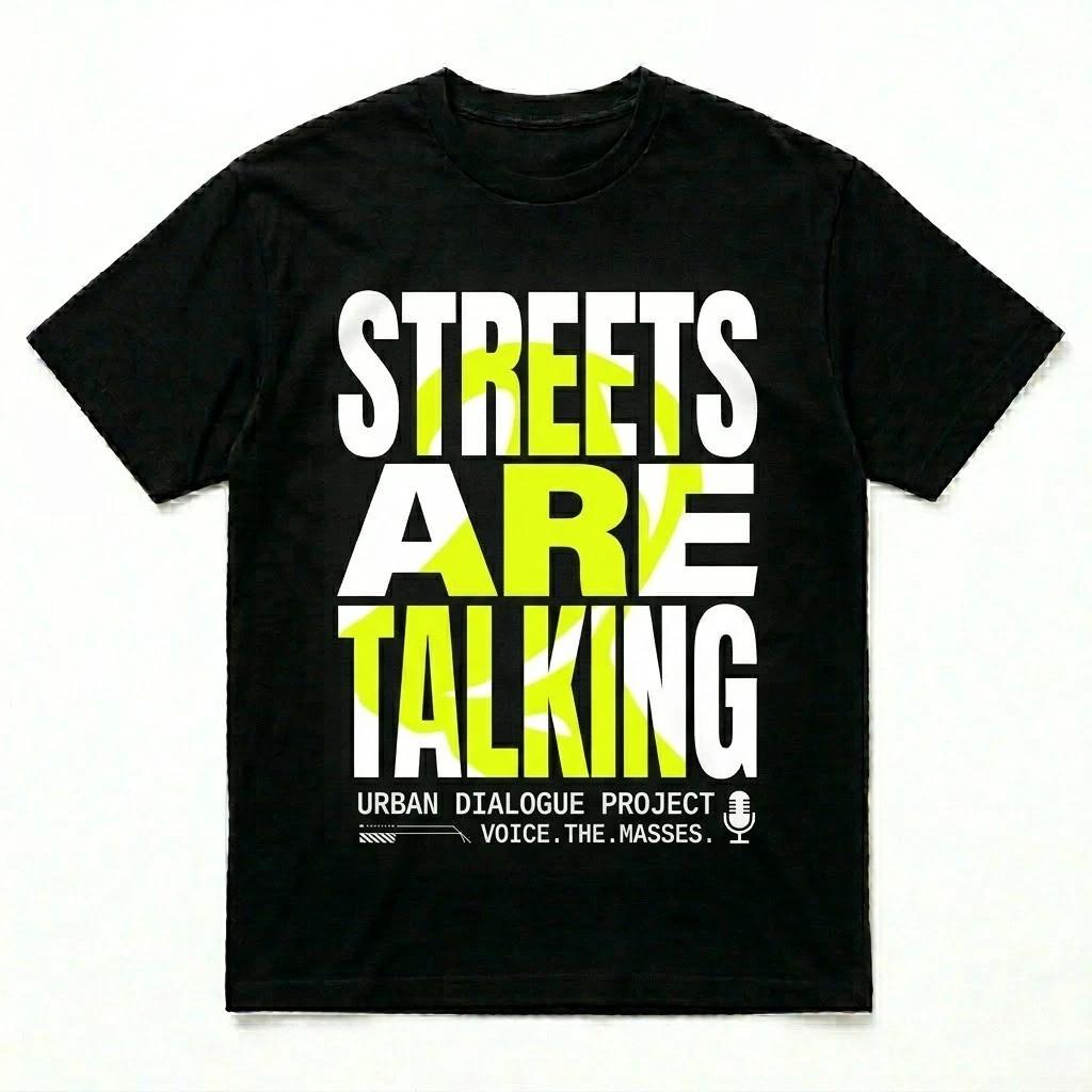 Urban Dialogue Project T-Shirt - Streets Are Talking Graphic Tee - Streetwear XL