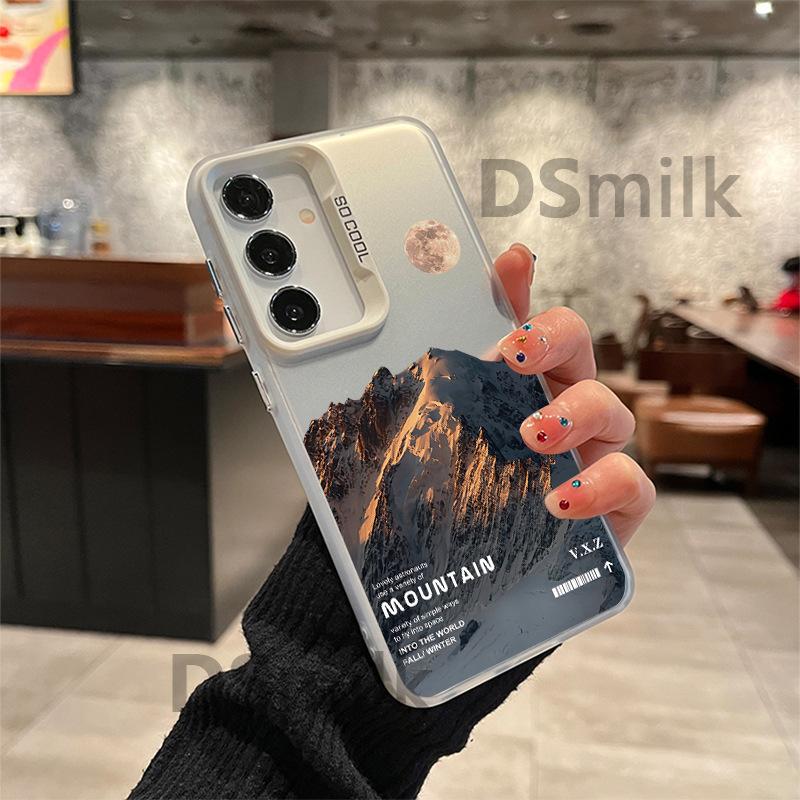 Snow Mountain Design Suitable for Samsung S25 Ultra/S24 Plus and S23 FE Phone Cases in Silver