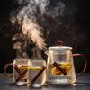 GLASS JUG TEA INFuser 1L WITH FILTER 2 GLASSES AMBER EAR