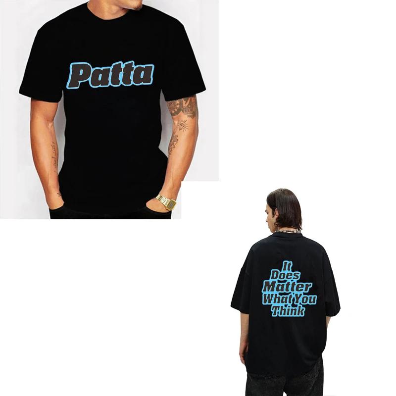 

American NEW Patta T Shirt Creative Pink Letter Print Short Sleeve Summer Men s Women s Oversized Casual Top T-shirt XL