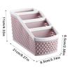 Morandi Style Plastic Desktop Organizer With 4 Compartments - A Roomy Hollow Storage Box For Cosmetics, Office Items