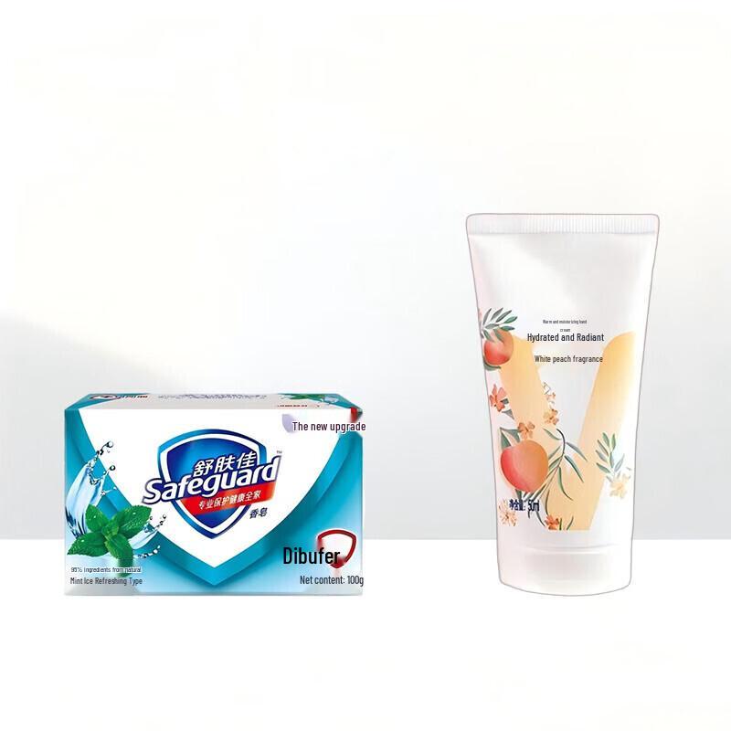 

Safeguard Mint Soap & Peach Hand Cream Set