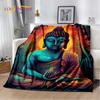 HD Buddha Buddhismus Víra Meditující Náboženství Sakyamuni Bodhisattva Modlitební deka Měkká deka pro domácí postele Pohovka Kid