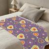Lightweight Flannel Blanket with Cute Heart Paw Prints – Soft, Colorful Warm Throw for Home, Halloween & Christmas