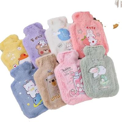 Cute Kawaii 500ML Hot Water Bottle - Soft Portable Hand Waist Bed Warmer for Girls Winter