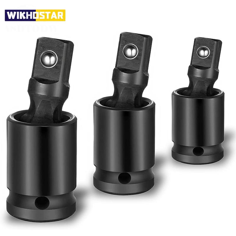 3 Piece Universal Joint-Socket, Impact Swivel Socket Set, 1/4-Inch, 3/8-Inch, 1/2-Inch Drive Set