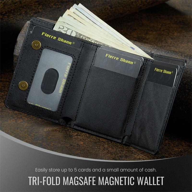 RFID Shielded Credit Card Wallet Magnetic Phone Case Faux Leather for Secure ID & Credit Card Storage, Men'S Gift, Phone Wallet