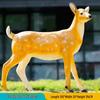Luminous Fiberglass Sika Deer Sculpture for Garden Lawn Decoration