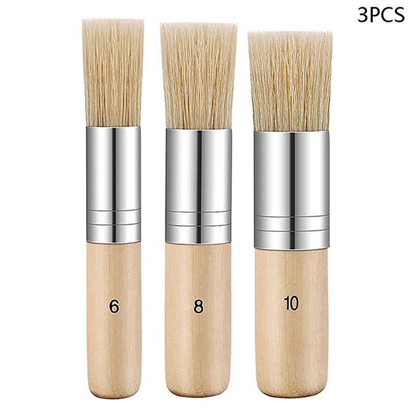 

Кисть-трафарет деревянная для DIY, кисть для рисования из чистого натурального ворса, кисть для масляной живописи с деревянной ручкой, профессиональные художественные принадлежности A2