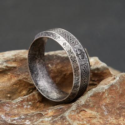 Vintage Scandinavische Levensboom Ring voor Mannen Vrouwen Roestvrij Staal Viking Runen Ringen Biker Amulet Sieraden Cadeau