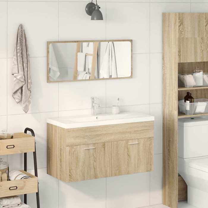 VidaXL Ensemble De Meubles De Salle De Bain 3 Pcs Chêne Sonoma 3325043