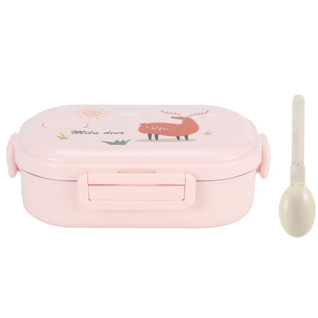 Insulated Lunch Box Leak Proof Stainless Steel Bento Box Japanese Food Children Container(Green )