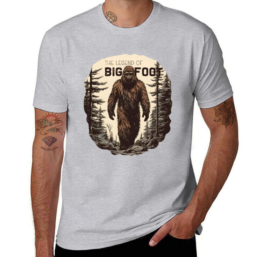 Bigfoot Legendary Creature of Washington State Tshirt Aesthetic Clothing Plain Mens Cotton T Shirts