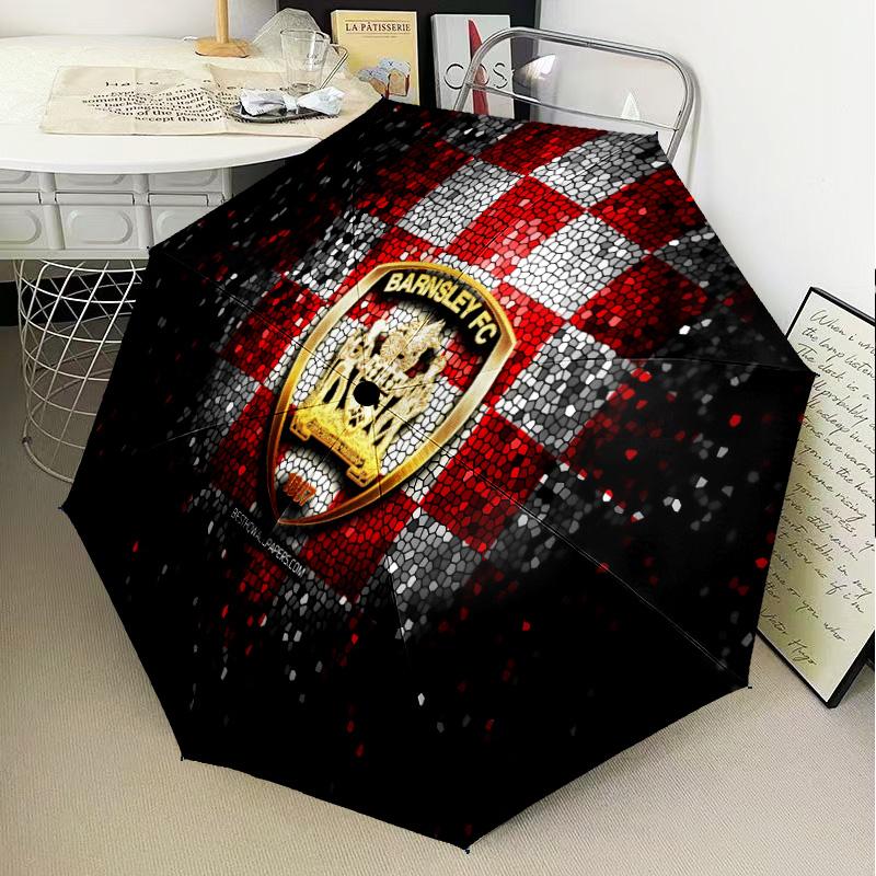 Barnsley Crest Design Automatic Folding Umbrella - 8-Rib Travel Umbrella with Auto Open/Close & Portable Gifts for Holidays or Birthdays