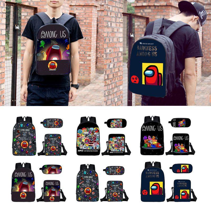 Among Us Backpack Set For Kids Stylish And Practical 3-piece School Accessory Bundle