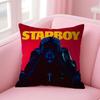 TThe WeekndD Singer Cushion Cover Natural Linen Pillow Case DoubleSided Print Decorative Sofa Pillowcase Home Decor Gift