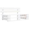 VidaXL Canapé central palette de jardin Blanc, Bois de pin imprégné