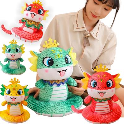 New Year Simulated Lucky Snake Animals Plush Dolls Super Soft Pillow Toys Funny Boys Christmas New Year Gift Party Decor