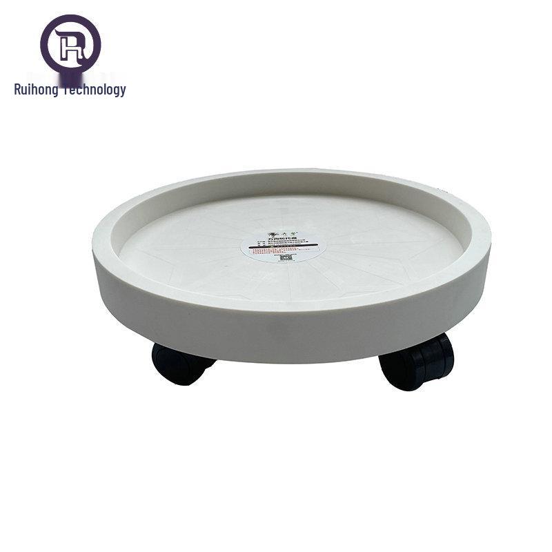 Large Round Flower Pot Base with Casters - Thickened Mobile Plant Tray
