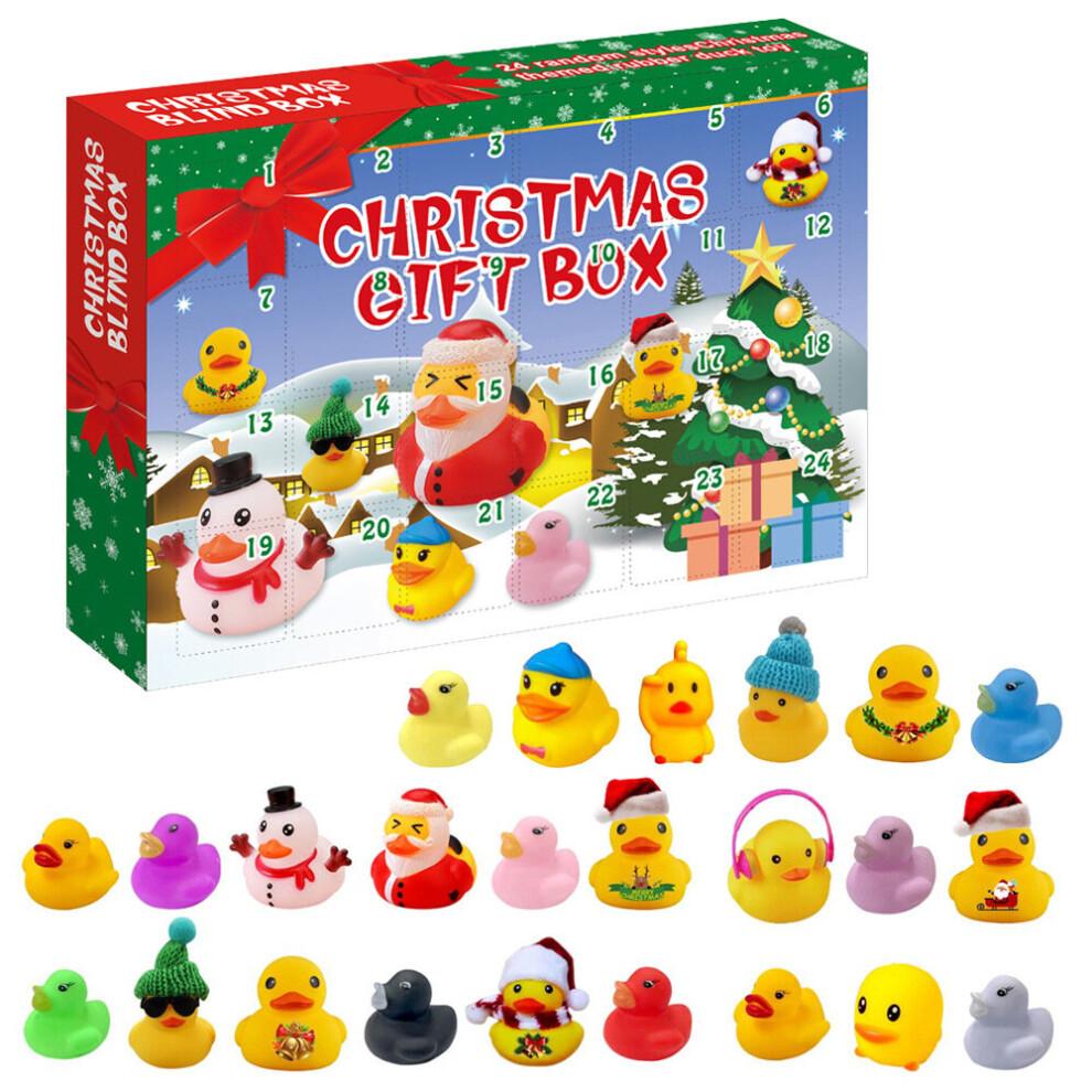 Christmas 24-Day Countdown Advent Calendar with 24 Rubber Ducks, a Fun Gift for Boys, Girls, Kids & Toddlers