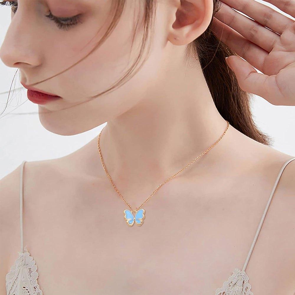 10/20/30pcs Random Colors Alloy Butterfly Charms Gold Plated Enamel Butterfly Pendants for Bracelets Necklaces DIY Making