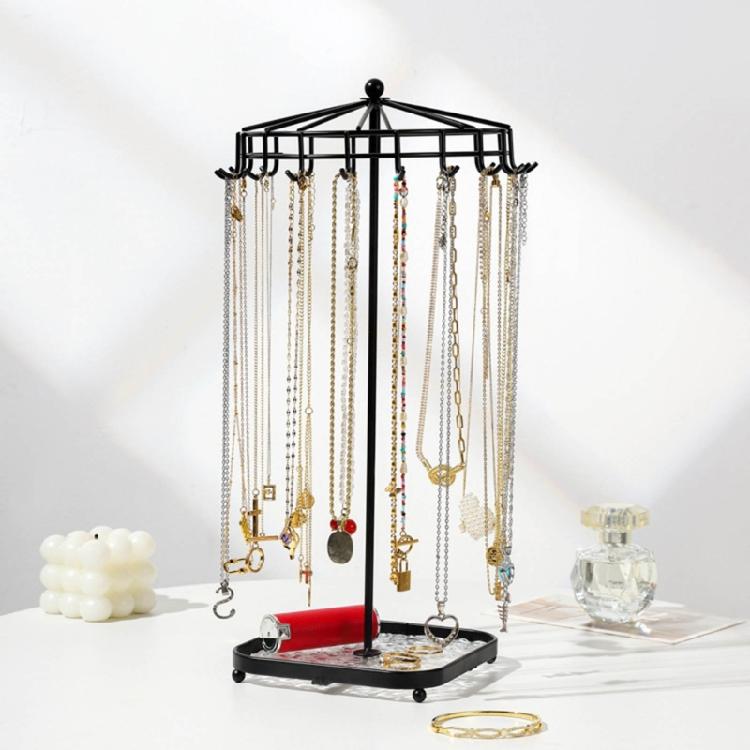 Stylish Jewelry Holder Rotating Necklace Organizers for Jewelry Storaging