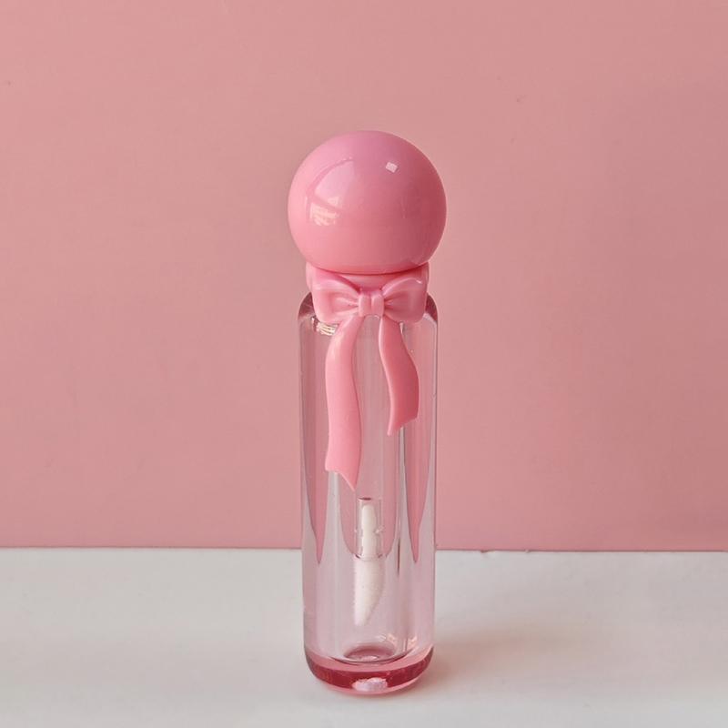6Ml Cute Bow Shape Lip Gloss Tubes With Wand Empty Travel Bottle Refillable Lip Gloss Containers Lip Balm Diy Lipstick Cosmetics 1 pcs