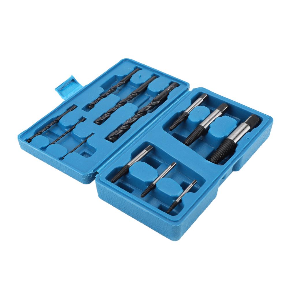 12Pcs Steel Screw Extractors and Drill Bits   Set Broken   Removing Hand Tools