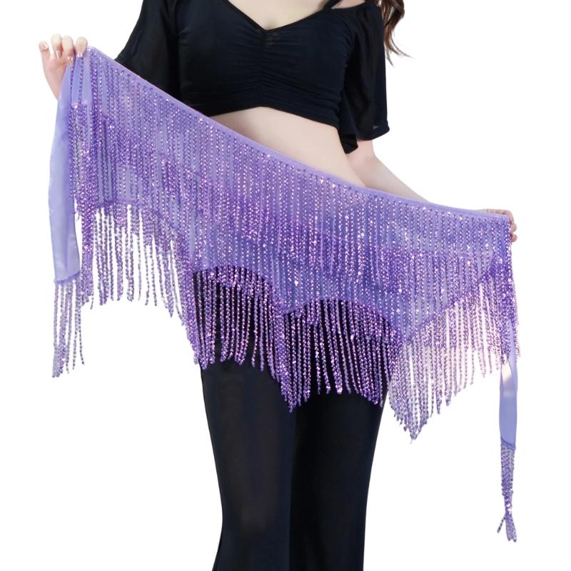 Professional Grade Belly Dance Hip Scarf Lightweight Polyester Fabric for Comfortable Extended Dance Practice