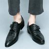 New Brand Designer Gentleman Alligator Pattern Chelsea Shoes for Men Monk Strap Loafers Formal Wedding Dress Homecoming Footwear