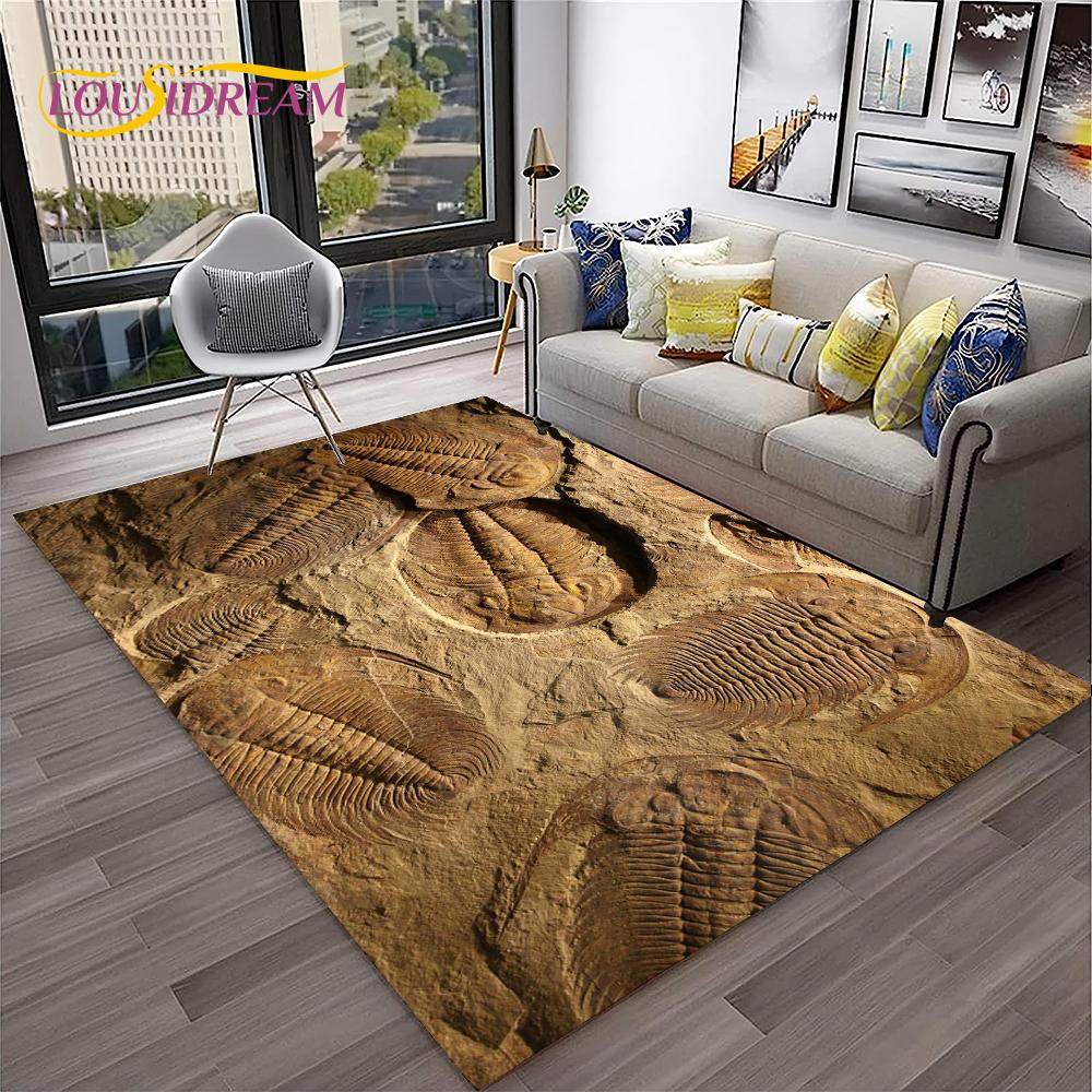 Animal Fossil Dinosaur 3D Series Carpet HD Rug for Home Living Room Bedroom Sofa Doormat Decor,kids Area Rug Non-slip Floor Mat