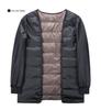 Men's Double-Sided Wool Cashmere Coat with Lapel, Detachable Down Jacket for Winter – Long Coat for Middle-Aged Dads