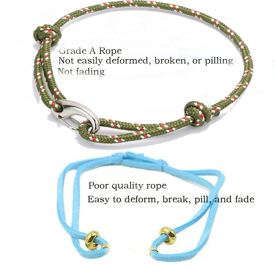 Stylish Rope Bracelet Men 8 Colors Hiking Paracord Braslet Adjustable Outdoor Motorcycle Cool Riding Hand Accessories Gift Joias