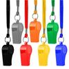 10 Stück Plastikpfeifen mit Schlüsselbändern Laute Sport Schiedsrichter Erbsenpfeifen für Trainer Notfall Überleben Verwendung Ersatz Trainerpfeife