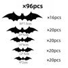  Halloween 3D Bats Wall Decorations, Black Hanging Bat Stickers, Spooky Party Supplies for Haunted House Decor
