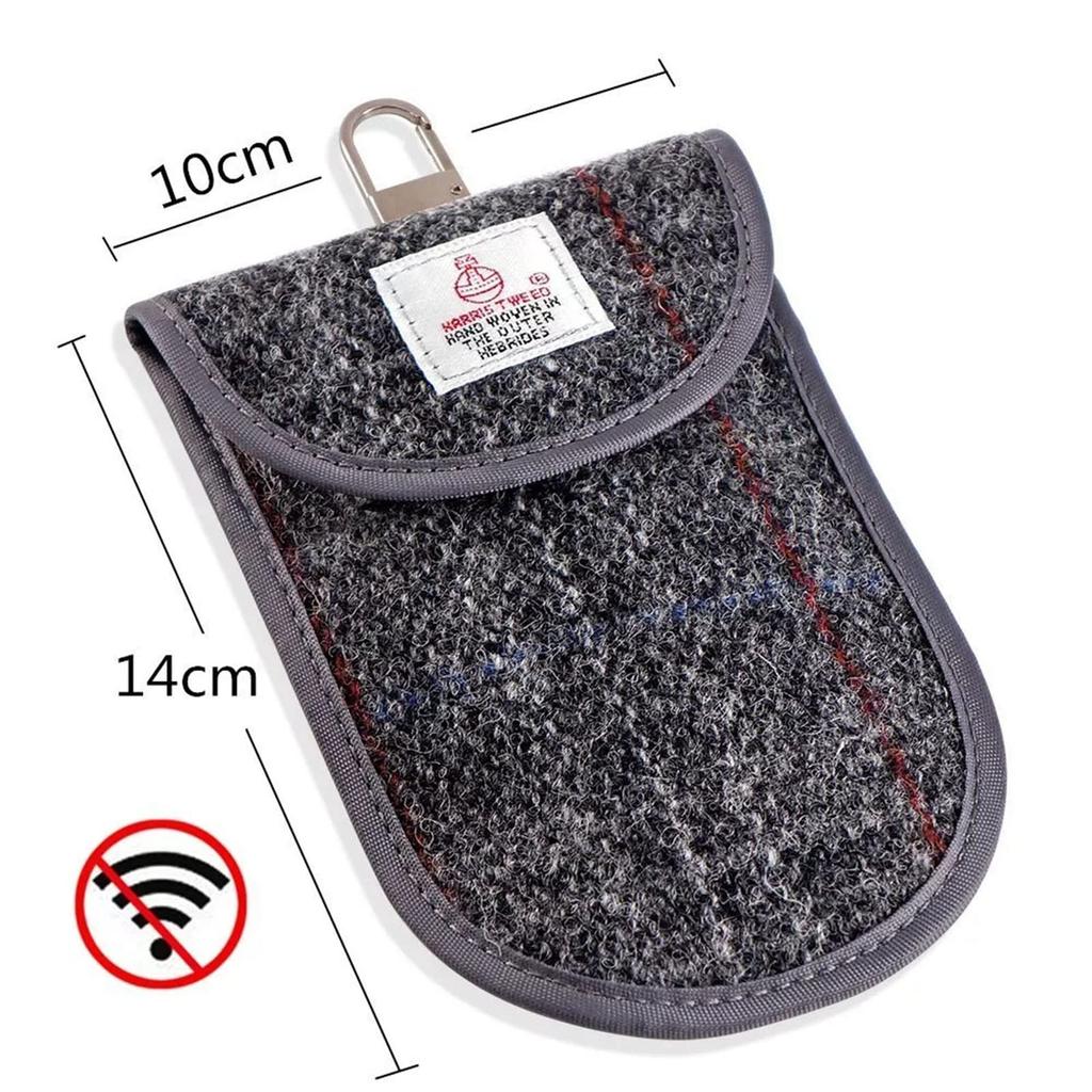 Gray Radio Wave Blocking, Car Smart Key Case, Relay Attack Protection, Car Key, Anti-Theft,
