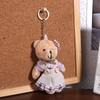 Cartoon Little Bear Plush Doll Keychain Cute Stuffed Rabbit Doll Keyring Couple Bag Pendant Backpack Hanging Decoration Gifts