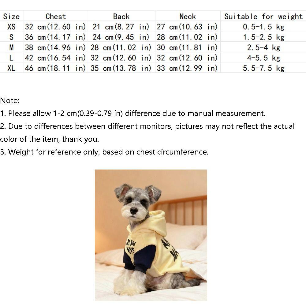 Letter Pattern Warm Dog Hoodie Cozy Soft Two-Legged Dog Clothing Comfortable Thicken Dog Hooded Sweatshirt Outdoor Walking