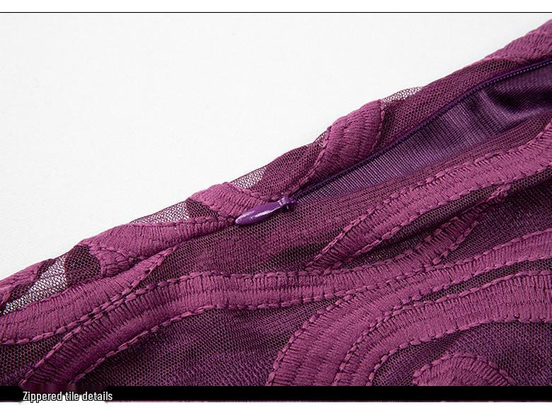 Versatile Plus Size Lace Embroidery Dress for Spring & Autumn