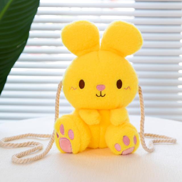 Cartoon Bunny Plush Bag Candy Multicolor Kawai Girl Creative Cute Shoulder Bag for Girls Kids