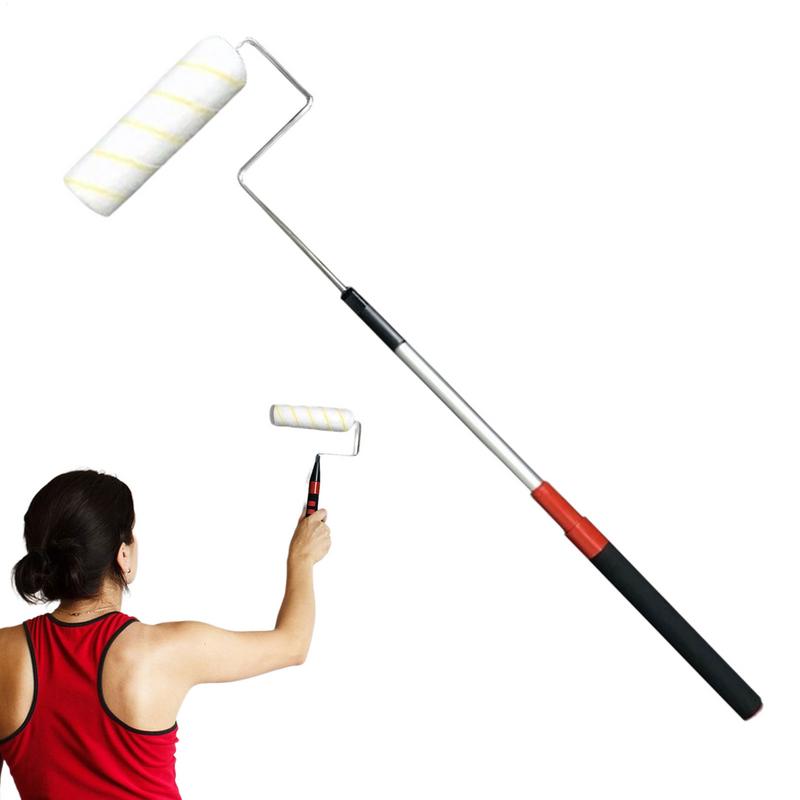 Paint Roller Pole Paint Brush Extension Pole Telescoping Rod Ergonomic Extender For Cleaning Ceiling Wall Window Home Deck