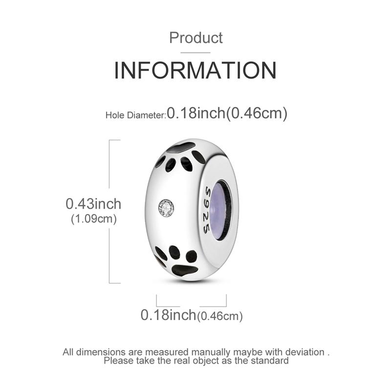 Original Charms Beads Copper Clip Charms Zircon Silicone Spacer Beads Fit Original Bracelet Diy Charm Women Jewelry