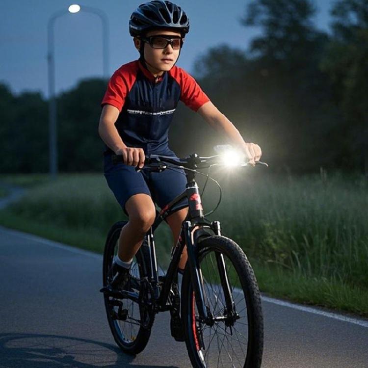 Cycling Bicycles Front Light With Wide Angles Beam Compacts Rechargeable Bike Lamp for Various Terrains
