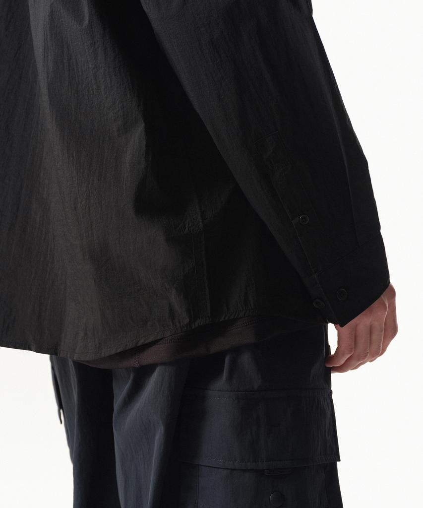 MUSINSA STANDARD [City Leisure] Lightweight Nylon Oversized Shirt [Black]