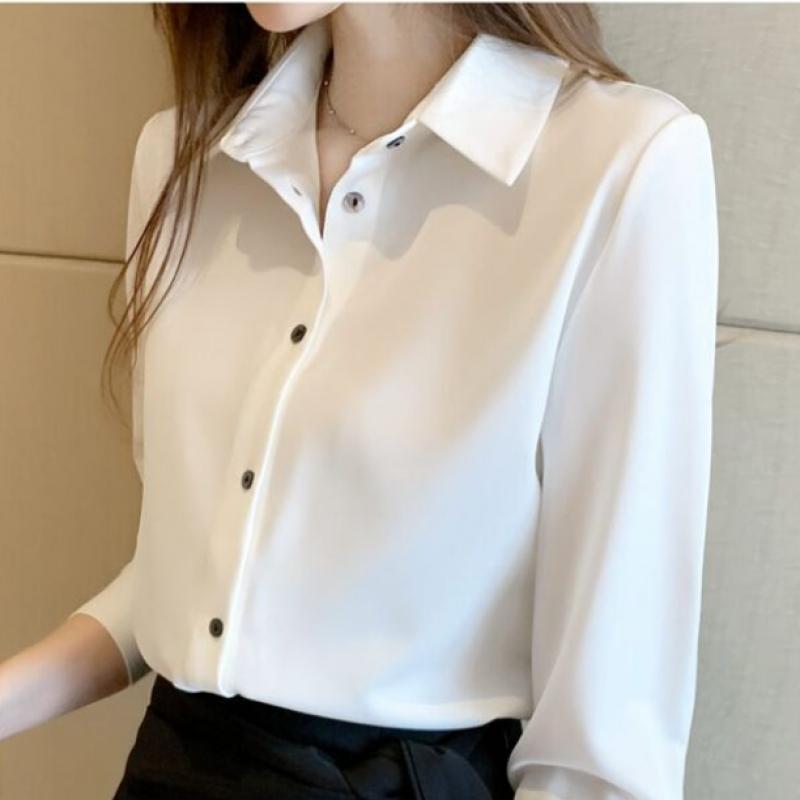 Shop   Women S baSic Collared Long Sleeve blouSe Wdm Wbl Kpp8236